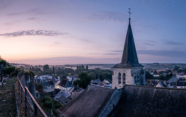 View over the city of Montrichard and Loire Valley