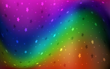 Dark Multicolor vector layout with bright stars. Modern geometrical abstract illustration with stars. The pattern can be used for websites.