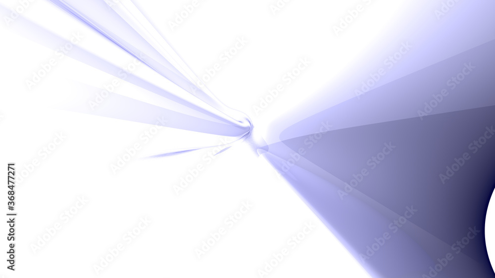 Poster 3d illustration of a bright shape of navy color on a white abstract light background as a curved and