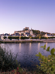 Obraz premium Sunset on Montrichard city