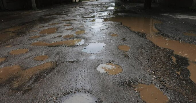 Bad roads lot of pot holes