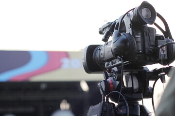 movie camera and video camera Camera for live broadcasting at large outdoor events