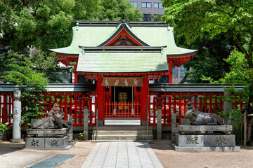 Ancient Shinto shrine in Fukuoka, Japan