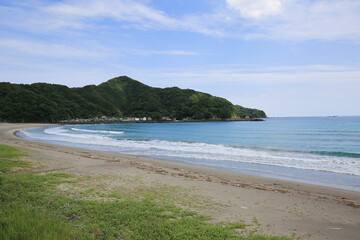 高知県四万十町　興津海水浴場の風景