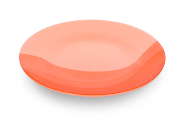 empty plate on white background.