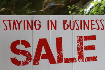 A sign of the times during the pandemic as many businesses struggle.