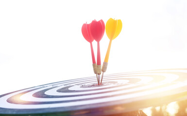 Bullseye is a target of business concept. business marketing as concept. Dartboard is the target...