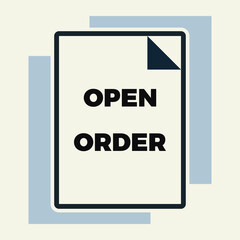 Open Order design banner vector illustration