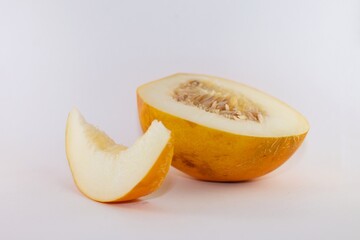 melon on white background