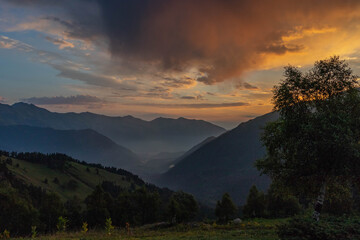 morning in the mountains