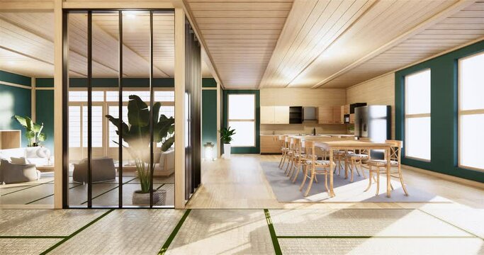 multi function room ideas, japanese room interior design.3D rendering