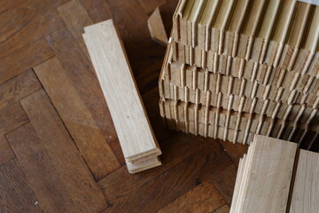 Stabparkett (massiv, Eiche)