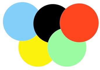Serie de círculos de distintos colores