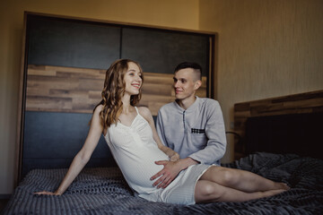 Obraz na płótnie Canvas Pregnancy , young family concept