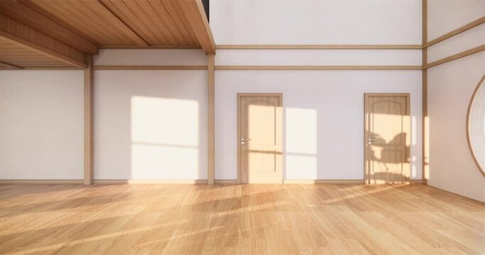 Scene multi function room ideas, japanese room interior design.3D rendering