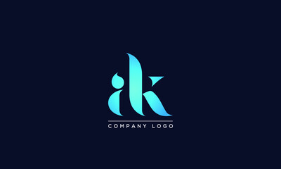 Initial AK or KA Logo Creative Template Sign Vector