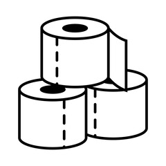Toilet Paper Rolls Icon. Vector Image.