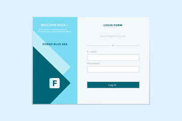 form Login Flat Design White