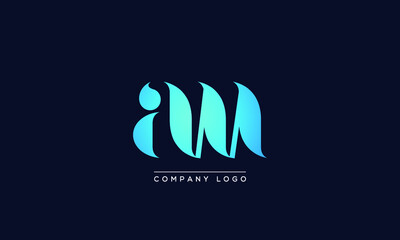 Initial AW or WA Logo Creative Template Sign Vector