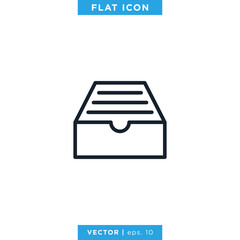 Archive Storage Icon Vector Design Template.