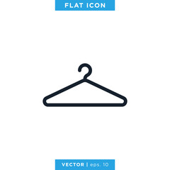 Hanger Icon Vector Design Template. Editable Stroke.