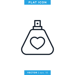 Perfume Icon Vector Design Template. Editable Stroke.