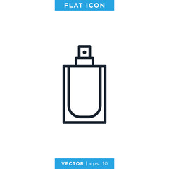 Perfume Icon Vector Design Template. Editable Stroke.