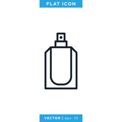 Perfume Icon Vector Design Template. Editable Stroke.