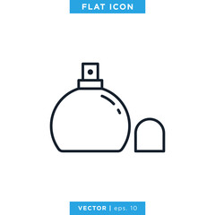 Perfume Icon Vector Design Template. Editable Stroke.