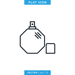 Perfume Icon Vector Design Template. Editable Stroke.