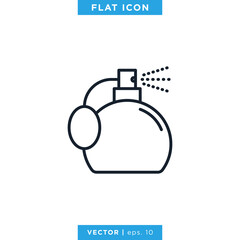 Perfume Icon Vector Design Template. Editable Stroke.
