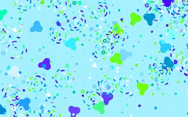 Light Blue, Green vector texture with abstract forms.