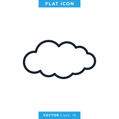 Cloud Icon Vector Logo Design Template.
