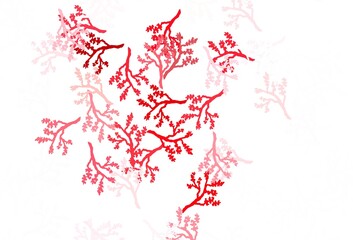 Light Red vector elegant template with sakura.