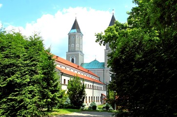 klasztor, benedyktyni, baszta, architektura, zamek, park, drzewo, przyroda, las, pomnik, przyrody, 