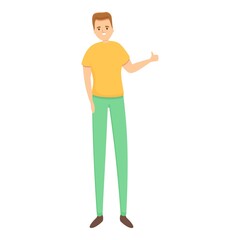 Man sightseeing icon. Cartoon of man sightseeing vector icon for web design isolated on white background