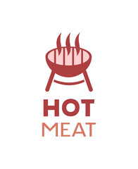 Creative design of barbecue icon