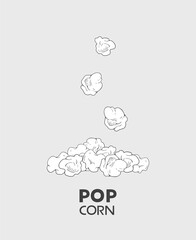 Creative design of popcorn illustration