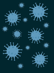 Illustrations concept coronavirus COVID-19. virus wuhan from china. Seamless pattern with virus. Vector illustration