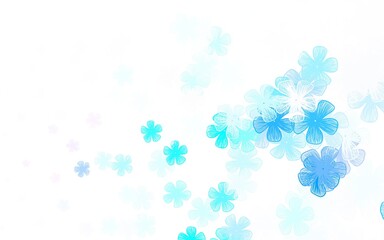 Fototapeta na wymiar Light BLUE vector elegant pattern with flowers.