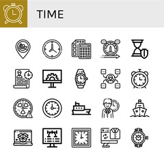 time icon set