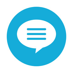 speech bubble icon, on white background