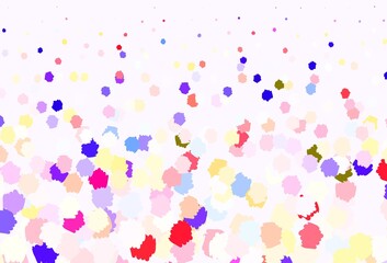 Fototapeta na wymiar Light Multicolor vector backdrop with memphis shapes.