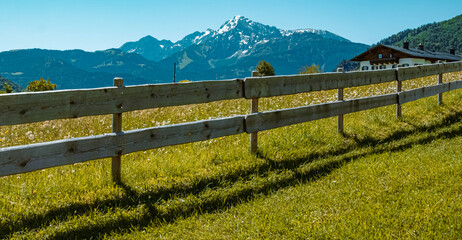 Beautiful alpine view near the famous Mariä Heimsuchung sanctuary, Ettenberg, Berchtesgaden,...