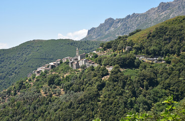 Fototapeta na wymiar Village de Lento dans le Nebbio, Corse