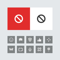 Creative Restricted Icon with Bonus Icons.