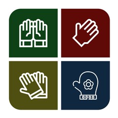 Set of gloves icons