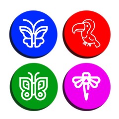 wing icon set