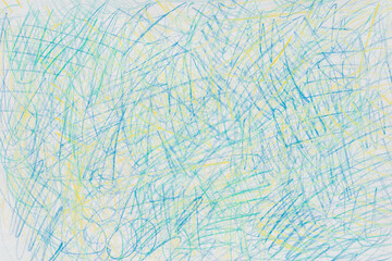 blue abstract crayon drawing paper background texture
