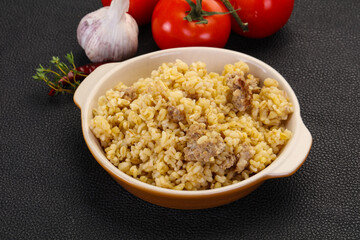 Bulgur with meat
